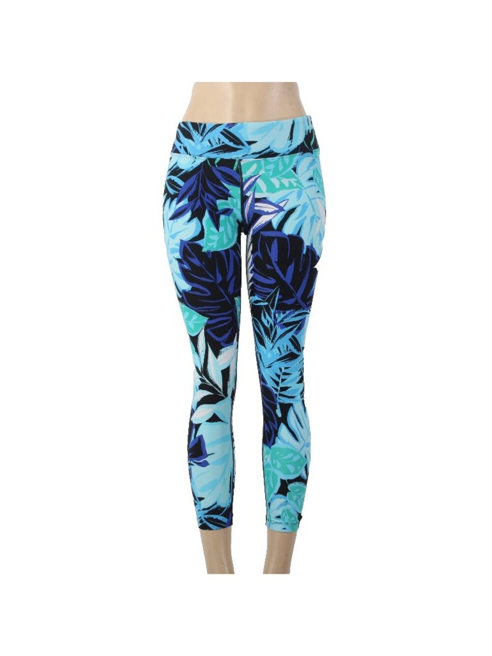 Calvin Klein AW Pant NEW $60 Wick Sz M x 24 Navy Blue Tropical Nylon Spandex